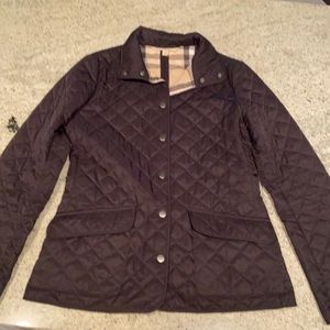 Small Black Burberry Brit Quilted Jacket